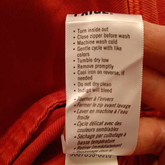 PAIGE Cropped Jean Jacket, Size M, Pink - Picture 6 of 7